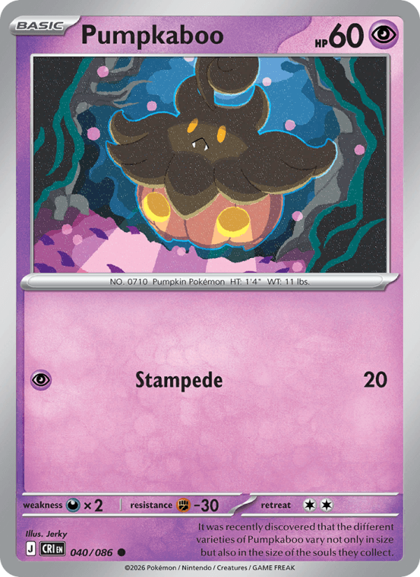 Pumpkaboo — Pokémon card