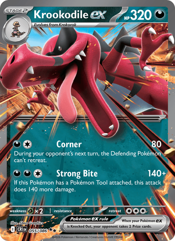 Krookodile ex — Pokémon card