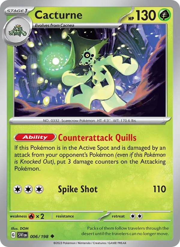 Cacturne — Pokémon card