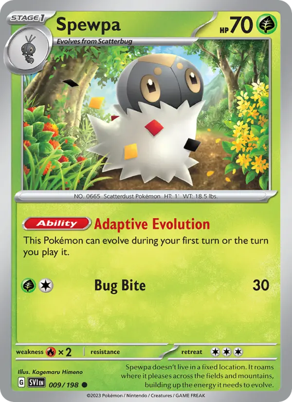 Spewpa — Pokémon card