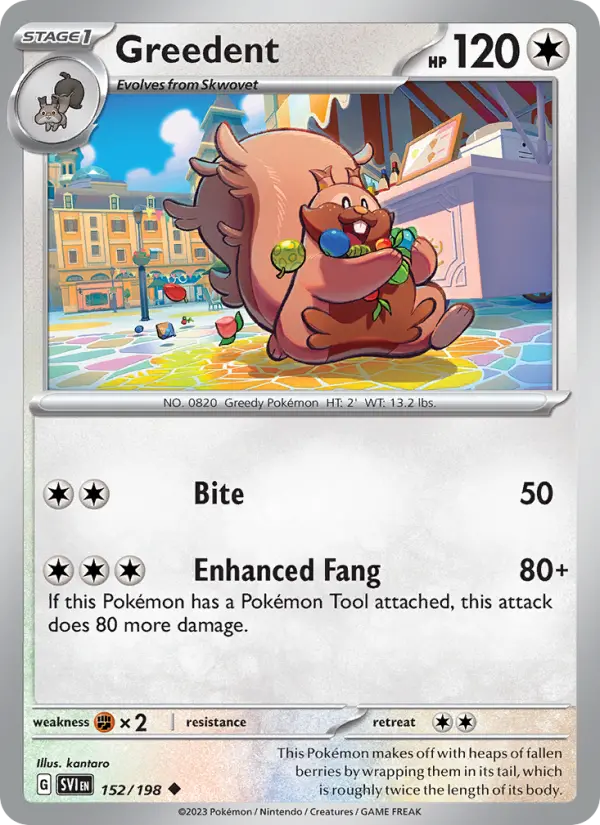 Greedent — Pokémon card