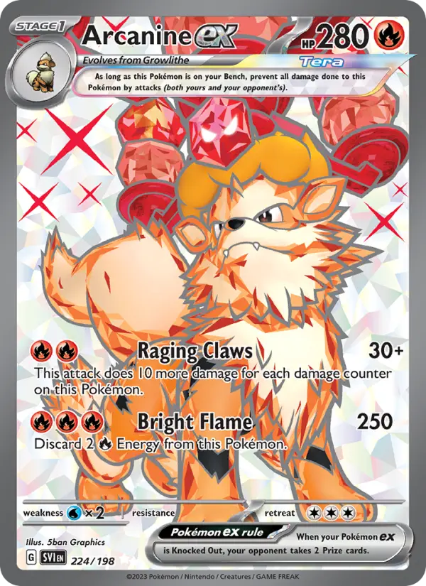 Arcanine ex — Pokémon card