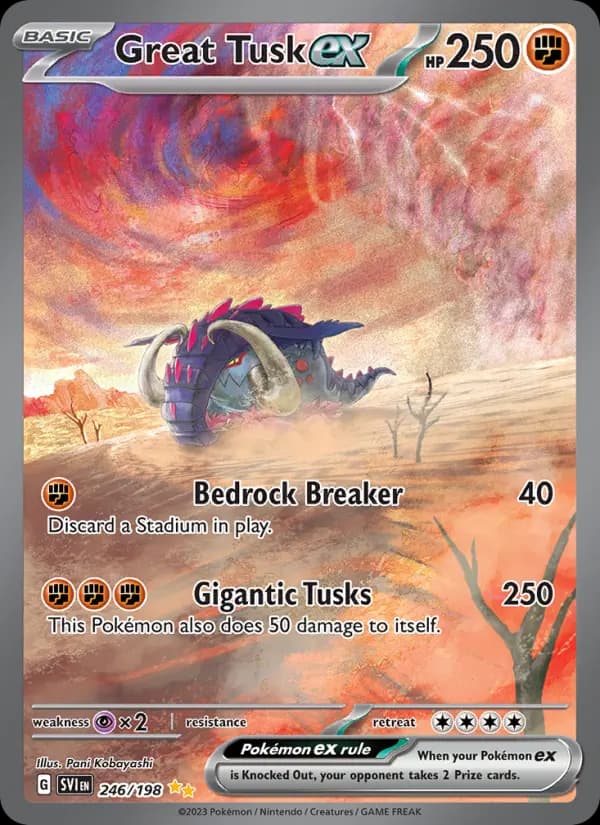 Great Tusk ex — Pokémon card