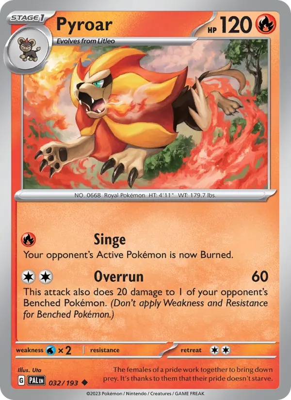 Pyroar — Pokémon card
