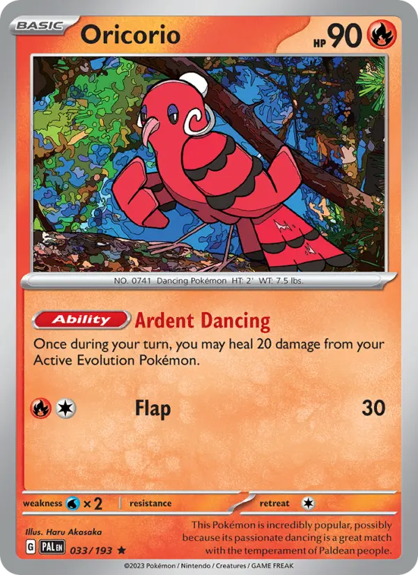 Oricorio — Pokémon card