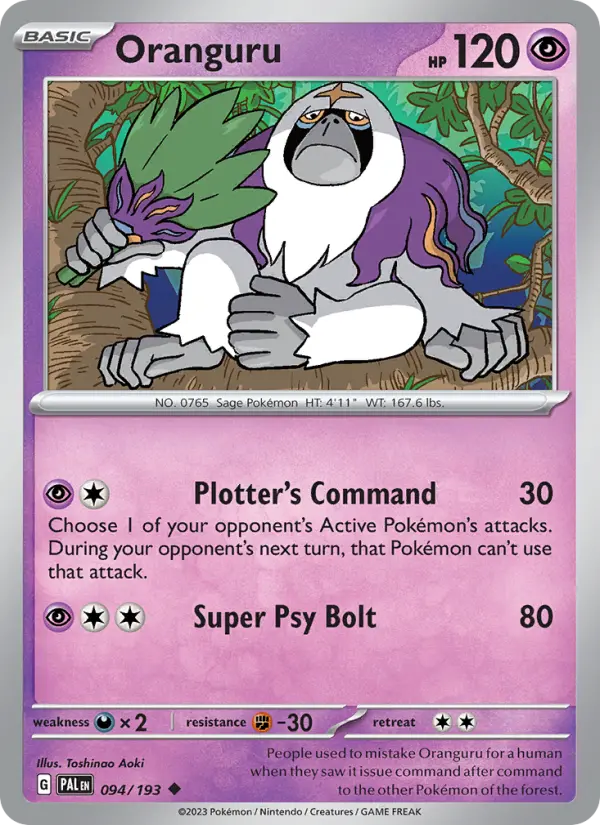 Oranguru — Pokémon card
