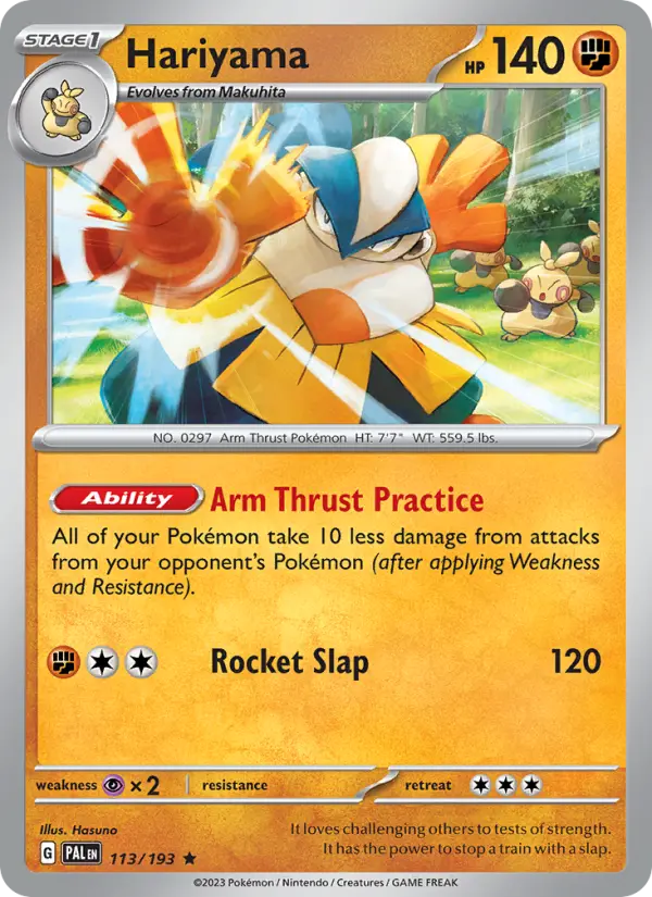Hariyama — Pokémon card