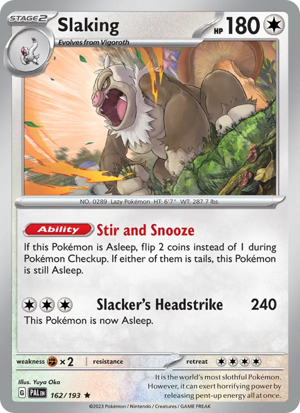 Slaking — Pokémon card