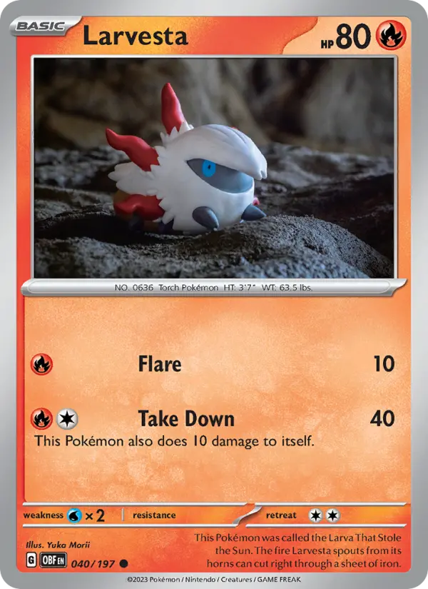 Larvesta — Pokémon card