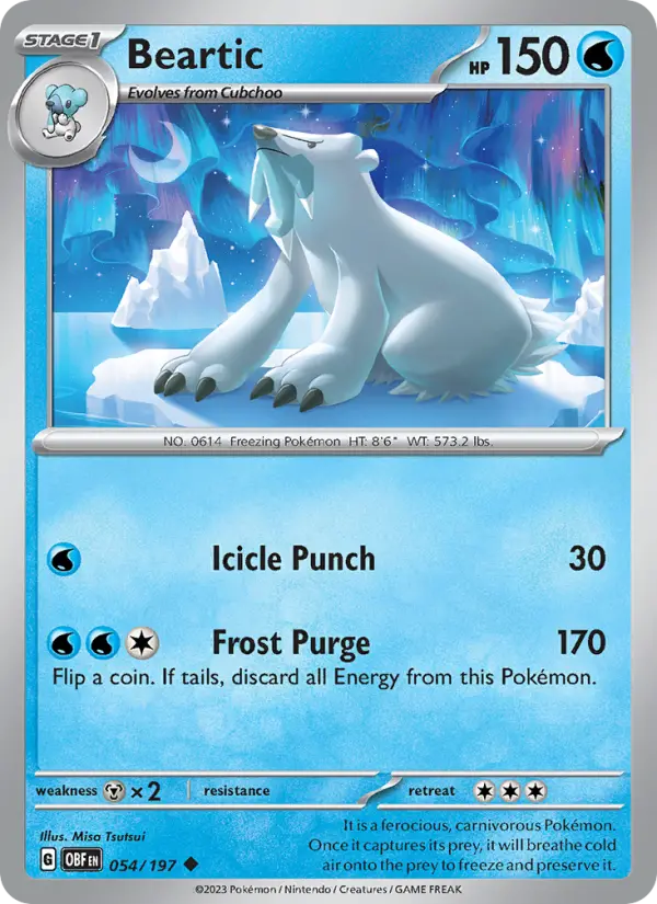 Beartic — Pokémon card