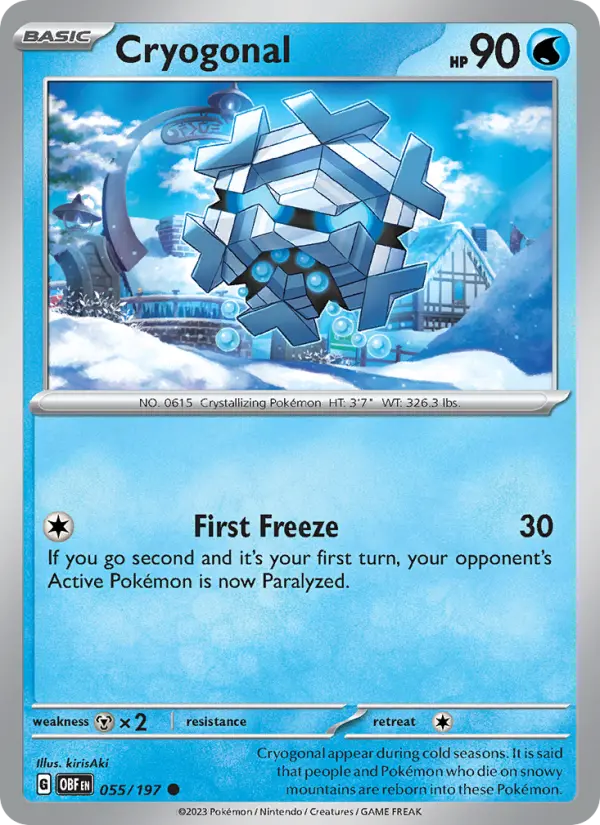 Cryogonal — Pokémon card