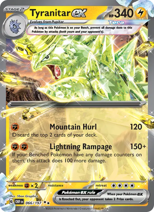 Tyranitar ex — Pokémon card