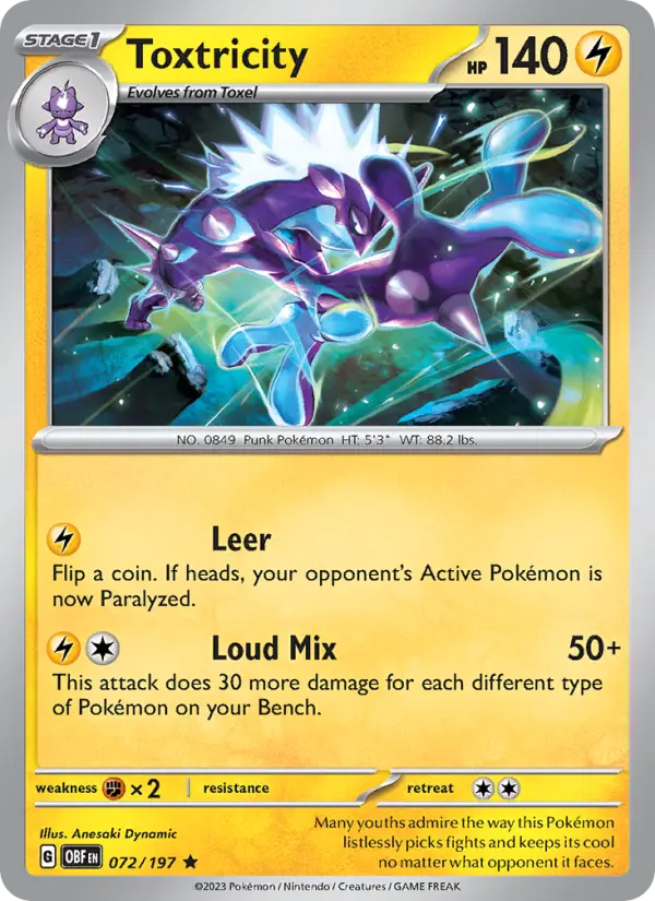 Toxtricity — Pokémon card