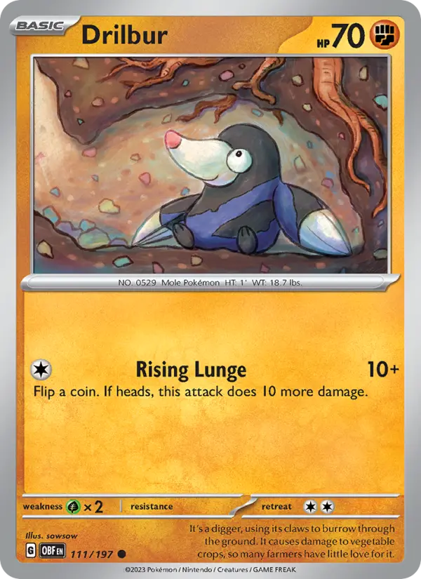 Drilbur — Pokémon card