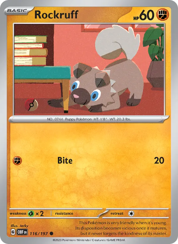 Rockruff — Pokémon card