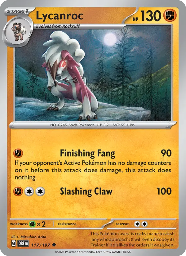 Lycanroc — Pokémon card