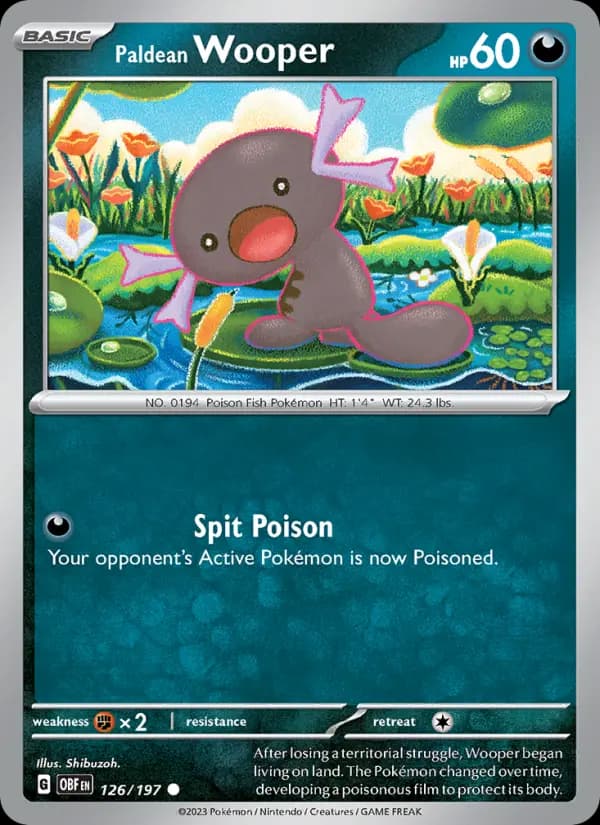 Paldean Wooper — Pokémon card