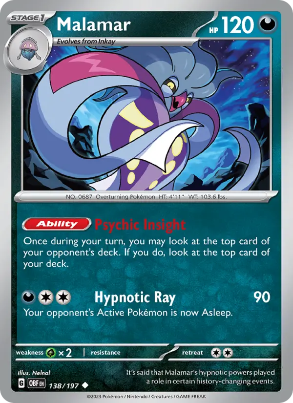 Malamar — Pokémon card