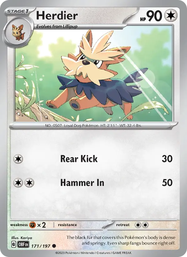Herdier — Pokémon card