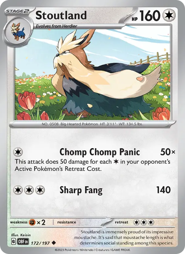 Stoutland — Pokémon card