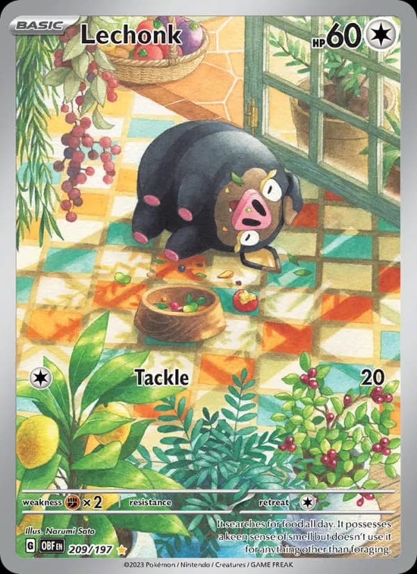 Lechonk — Pokémon card