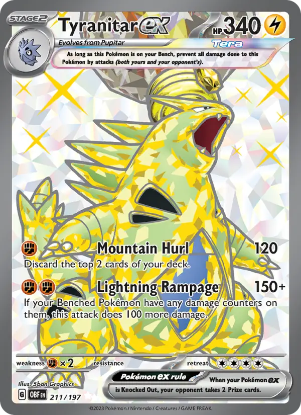 Tyranitar ex — Pokémon card