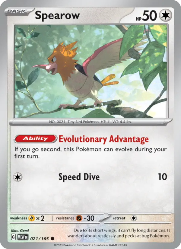 Spearow — Pokémon card