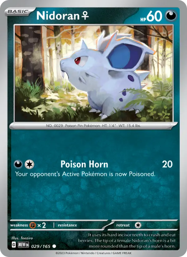 Nidoran♀ — Pokémon card