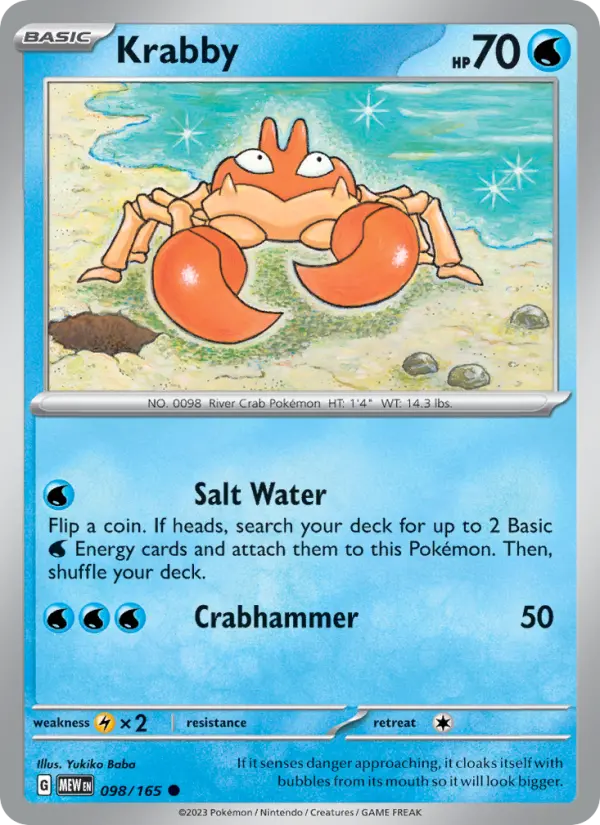Krabby — Pokémon card