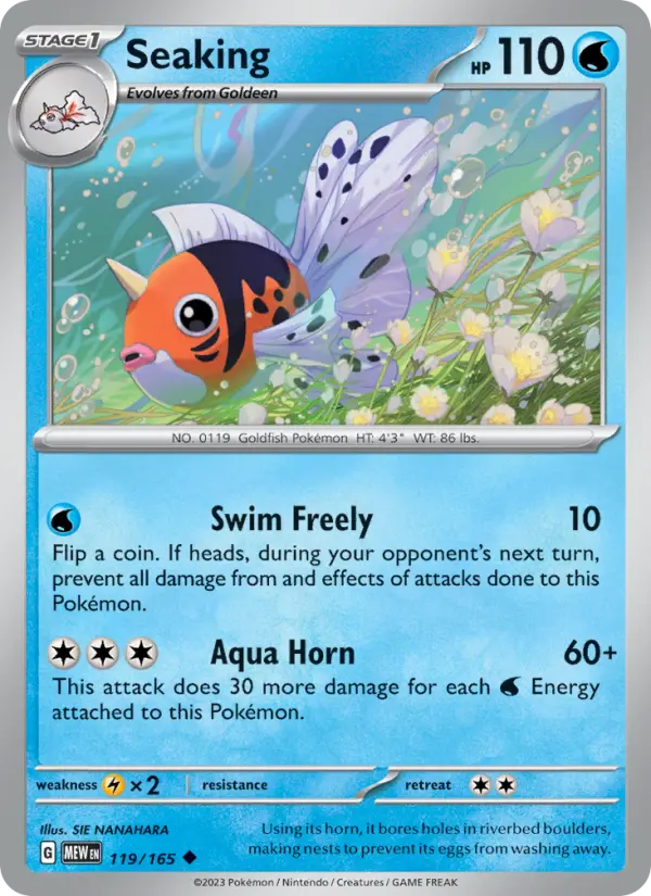 Seaking — Pokémon card
