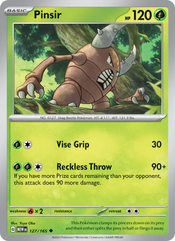 Pinsir — Pokémon card