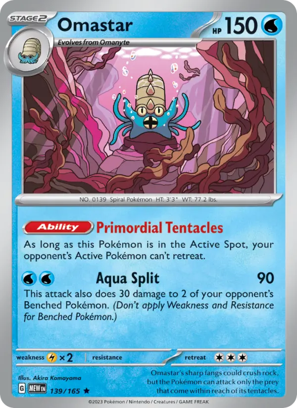 Omastar — Pokémon card