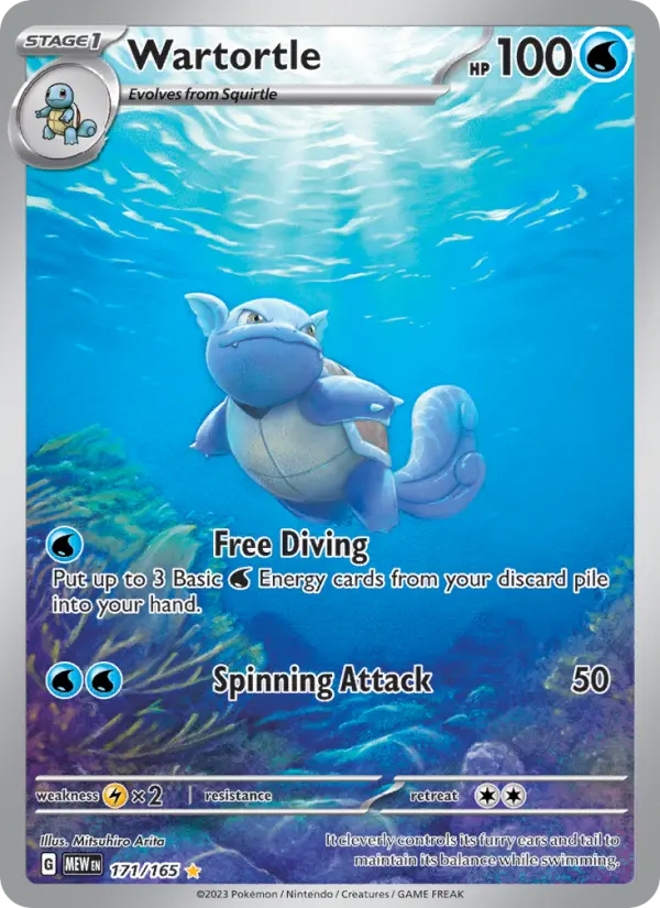 Wartortle — Pokémon card