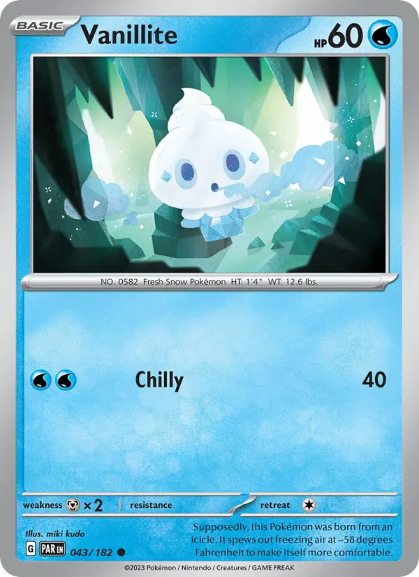 Vanillite — Pokémon card