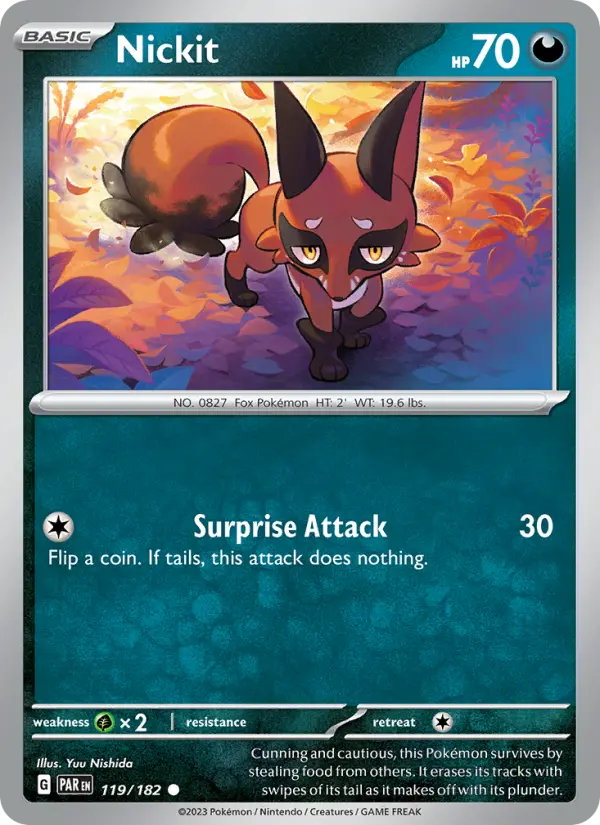 Nickit — Pokémon card