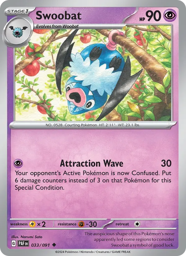 Swoobat — Pokémon card