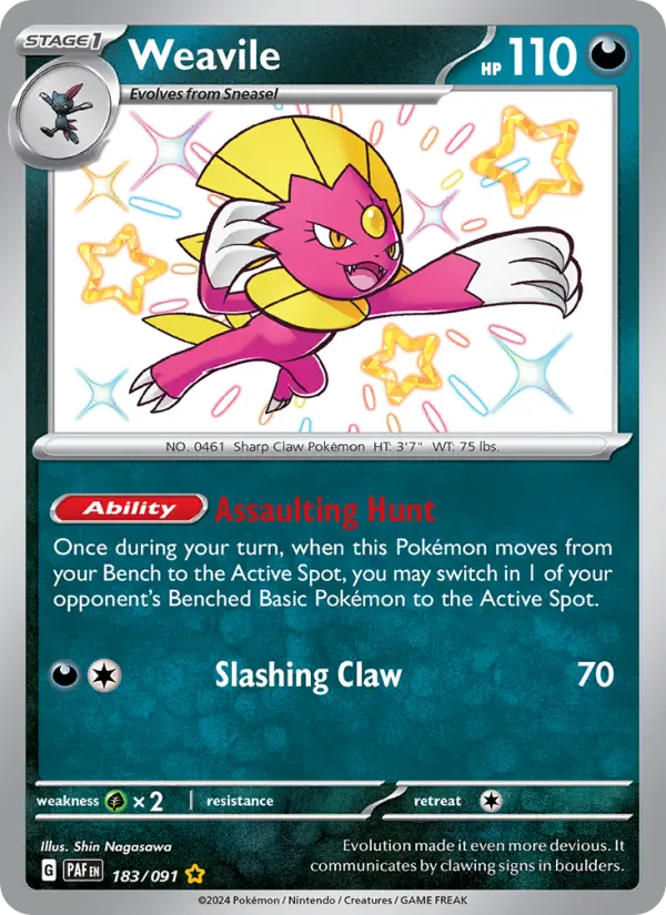 Weavile — Pokémon card