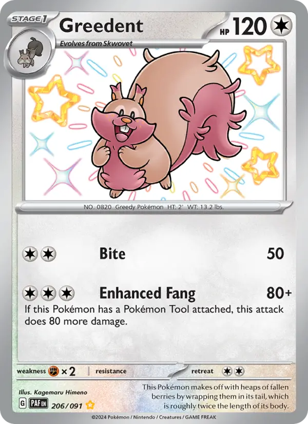 Greedent — Pokémon card