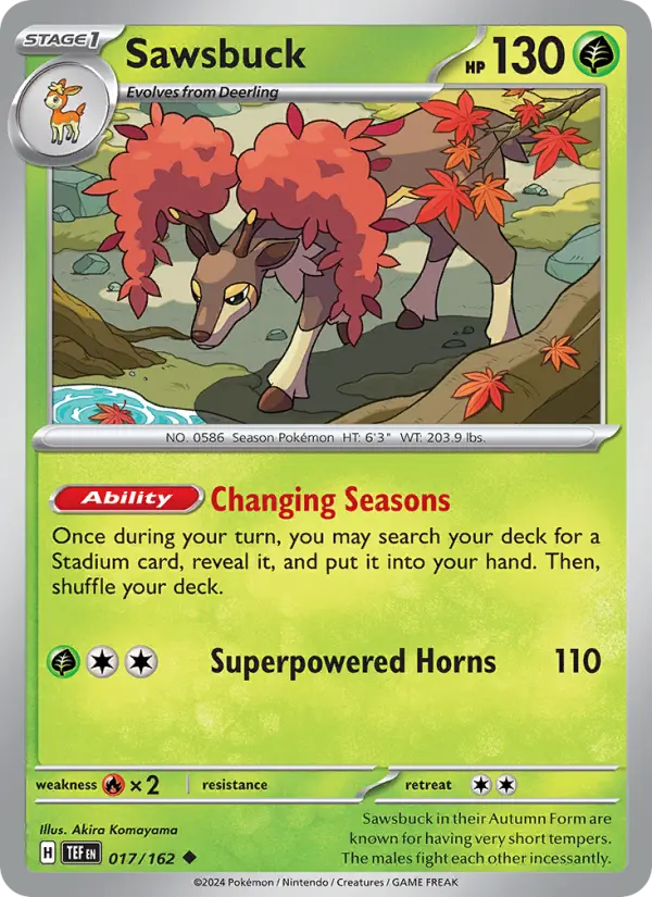 Sawsbuck — Pokémon card