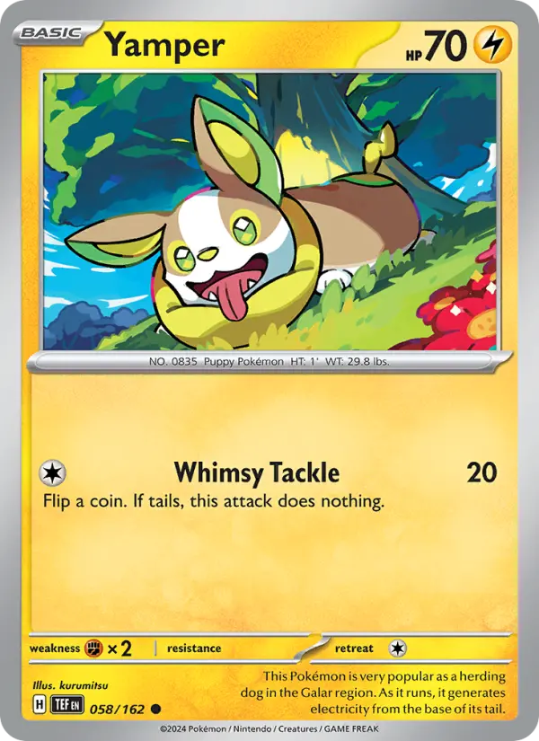 Yamper — Pokémon card