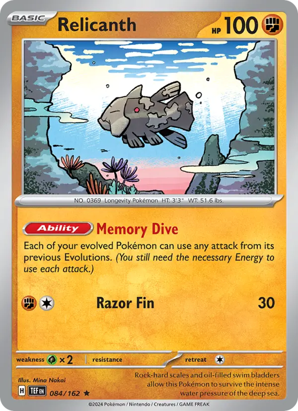 Relicanth — Pokémon card
