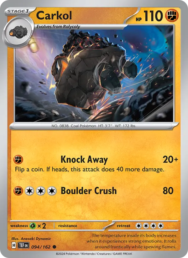 Carkol — Pokémon card