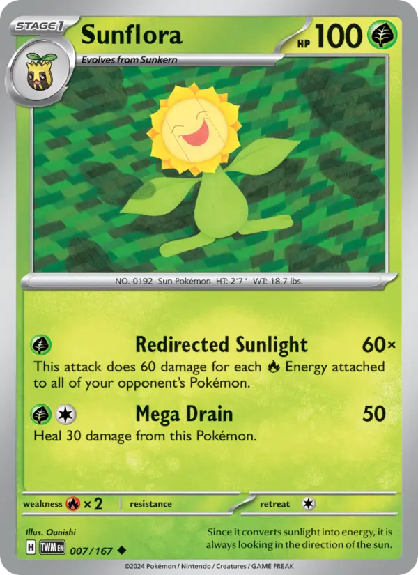 Sunflora — Pokémon card
