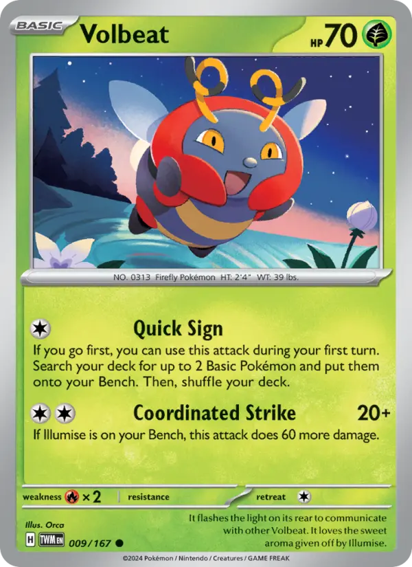 Volbeat — Pokémon card