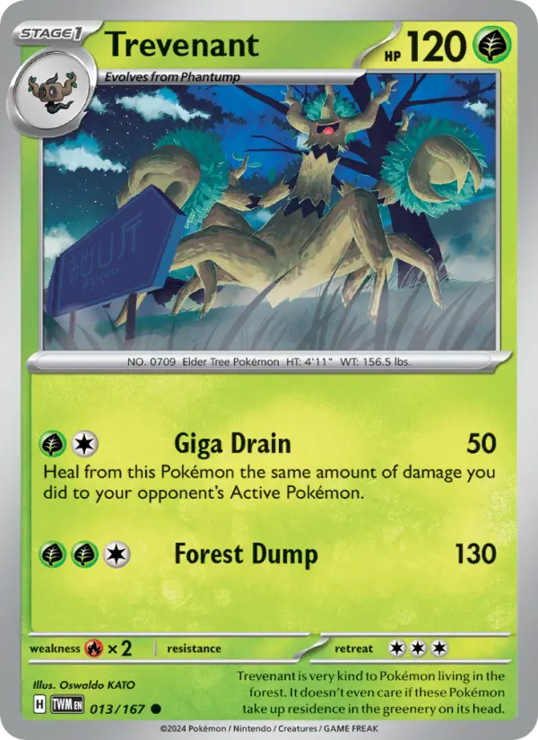 Trevenant — Pokémon card