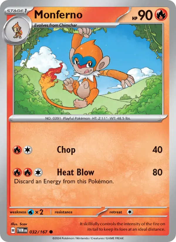 Monferno — Pokémon card