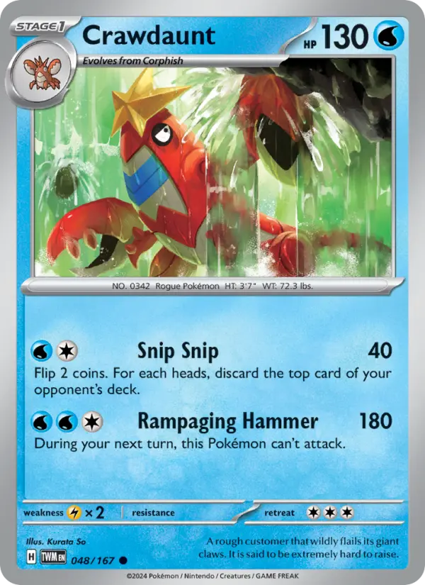 Crawdaunt — Pokémon card