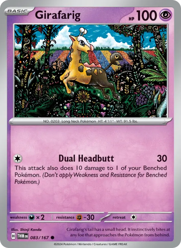 Girafarig — Pokémon card