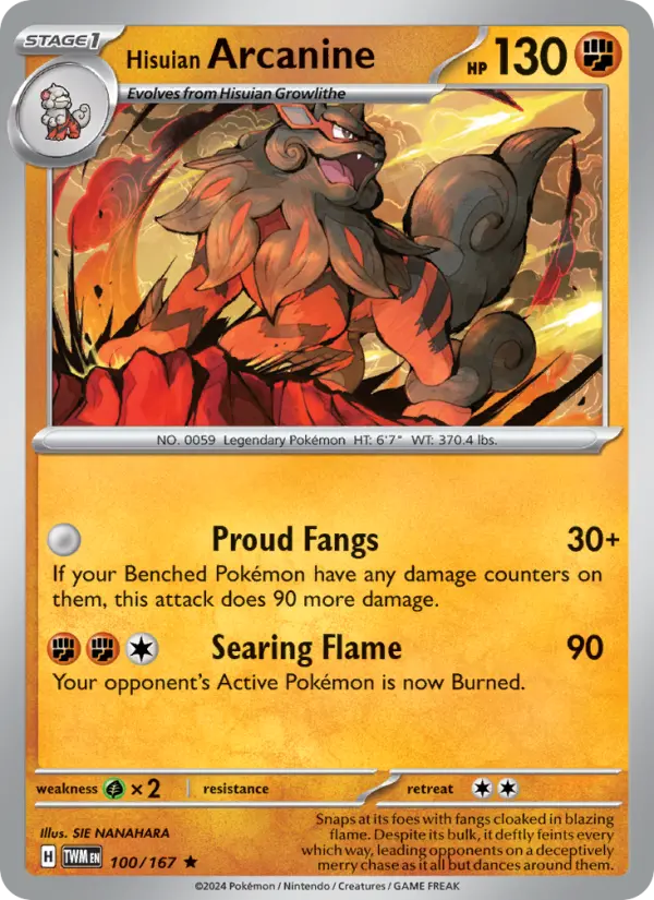 Hisuian Arcanine — Pokémon card