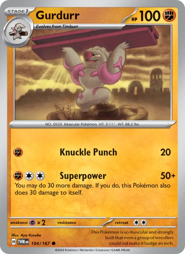 Gurdurr — Pokémon card